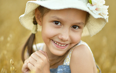 Young child smiling