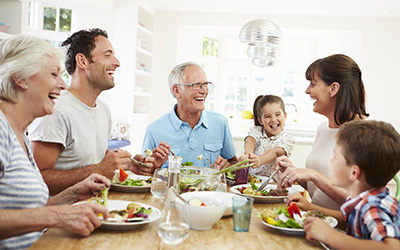 Family at dinner